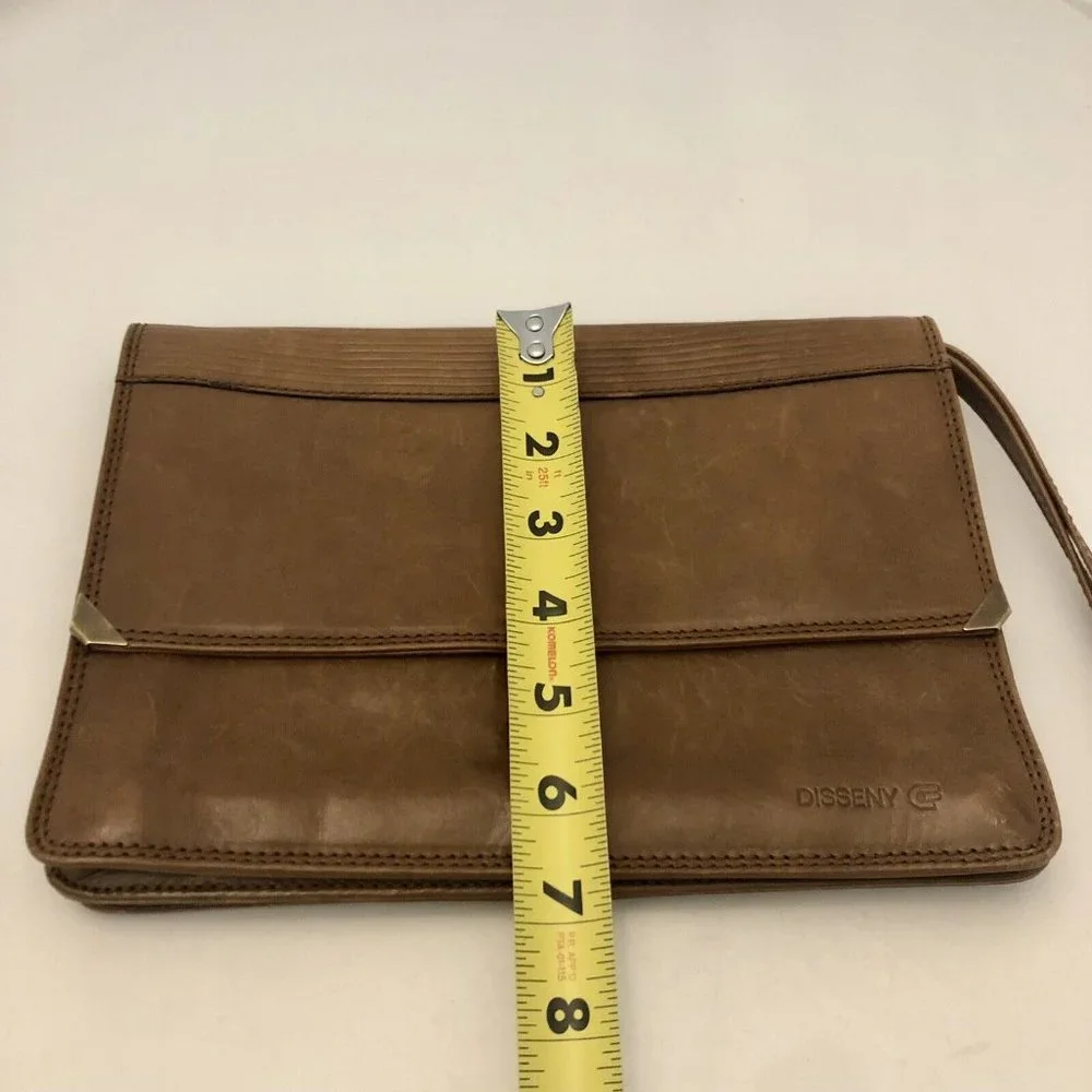 Vintage Ferran Cerdans Disseny Large Leather Wallet Clutch Made In Spain